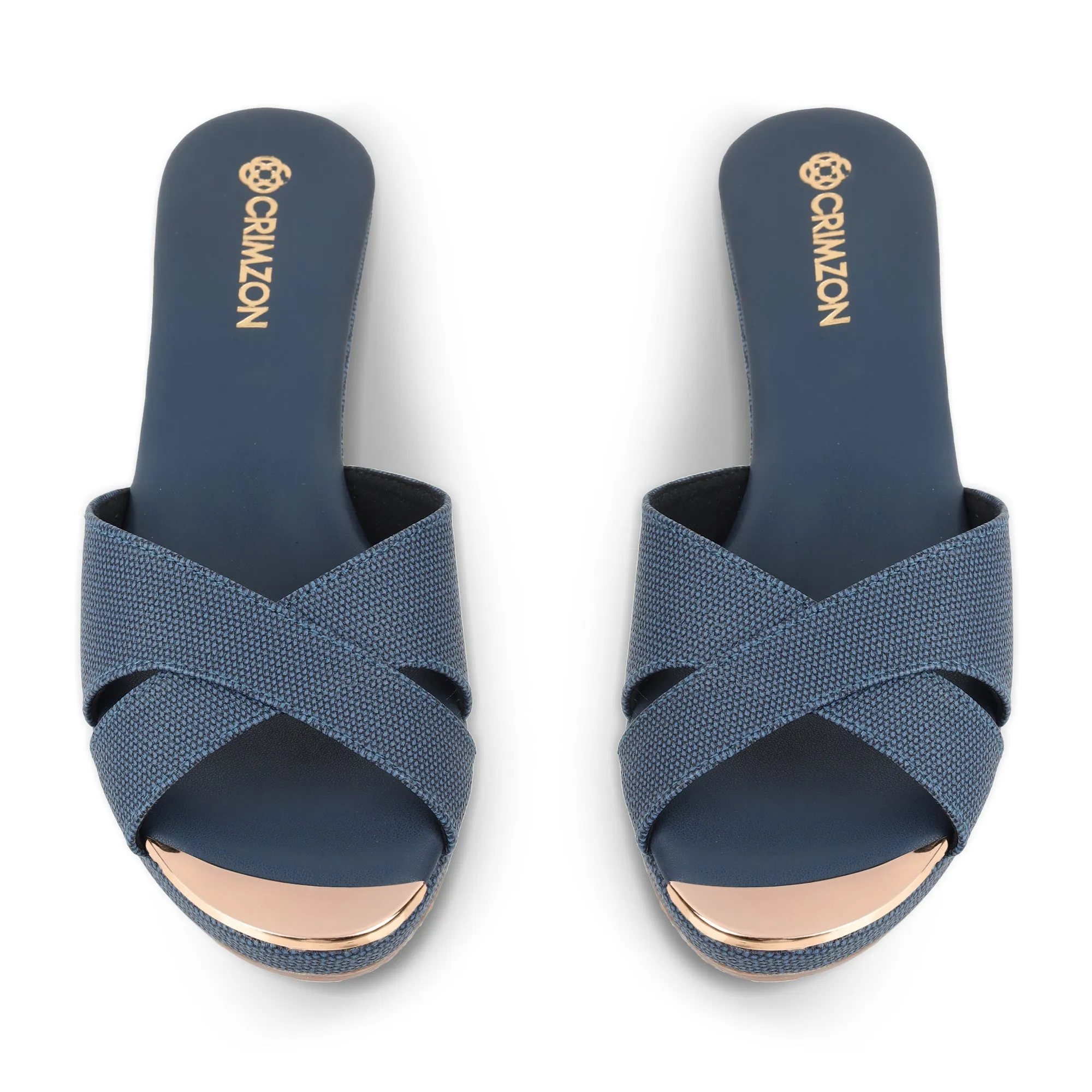 AIYANA- BLUE WEDGES