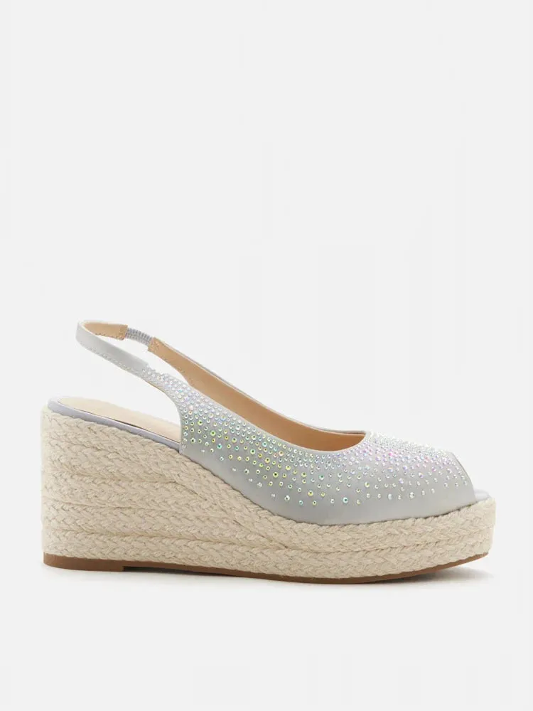 Aurelia Peep Toe Slingback Wedges