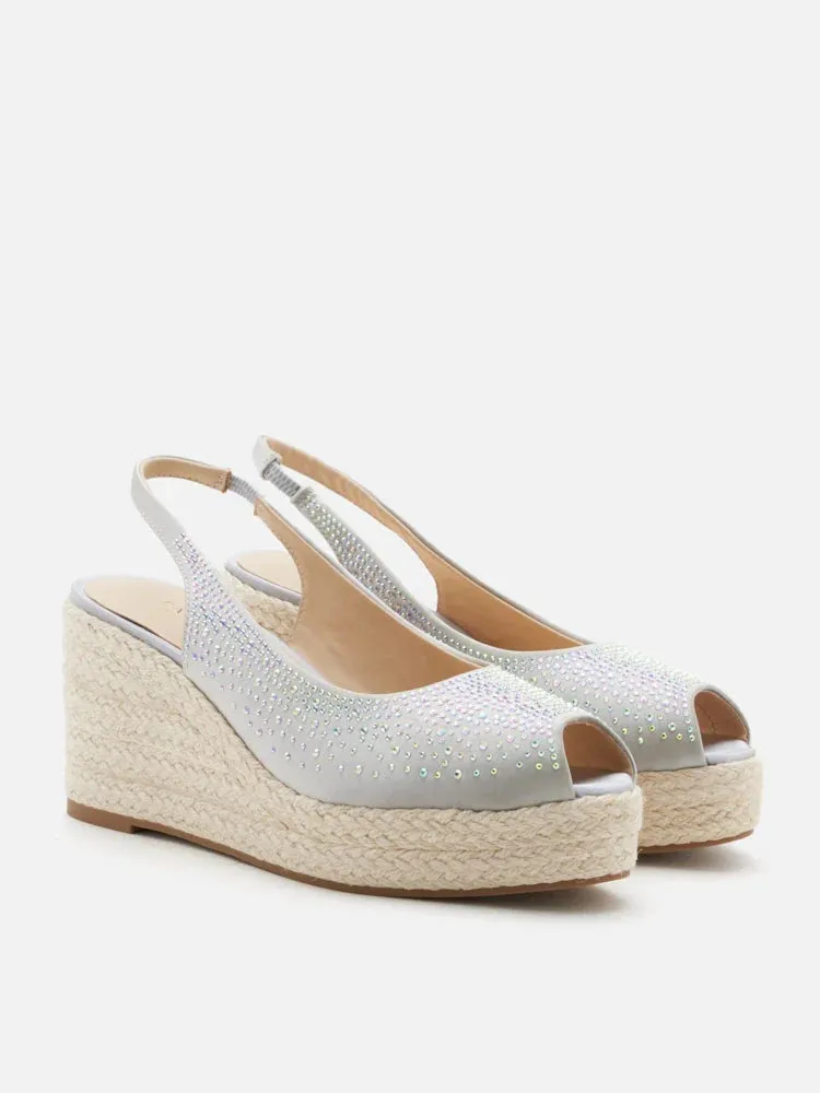 Aurelia Peep Toe Slingback Wedges