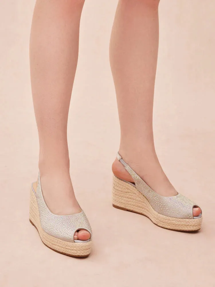 Aurelia Peep Toe Slingback Wedges