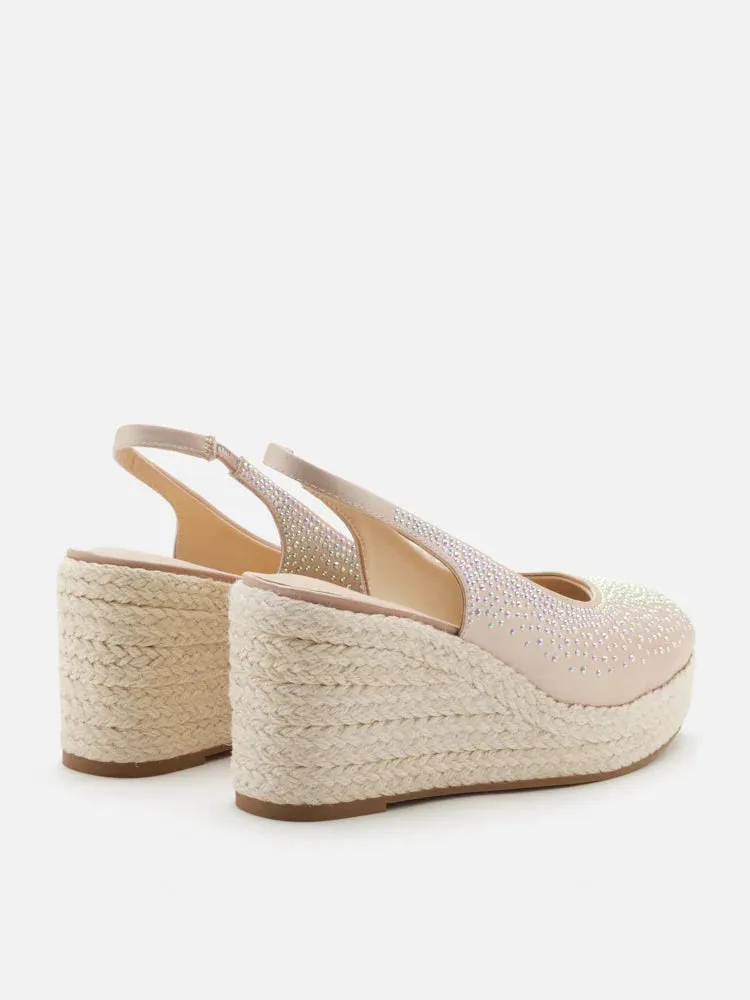 Aurelia Peep Toe Slingback Wedges