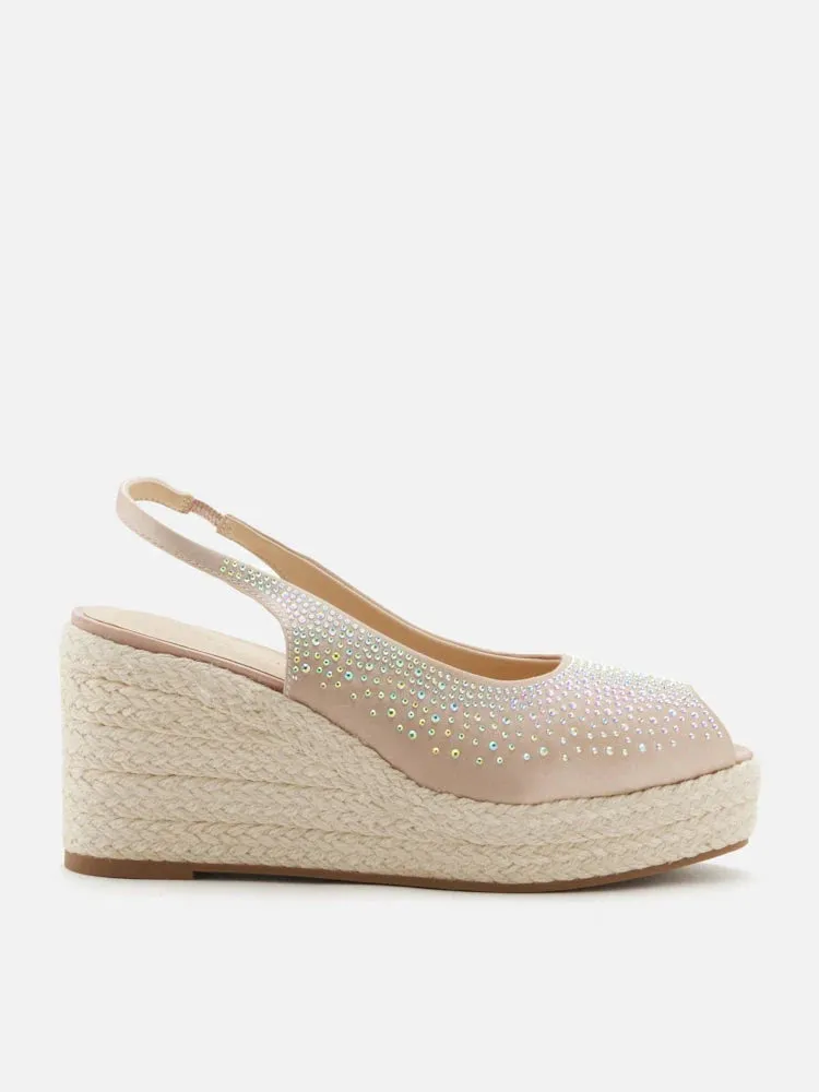 Aurelia Peep Toe Slingback Wedges