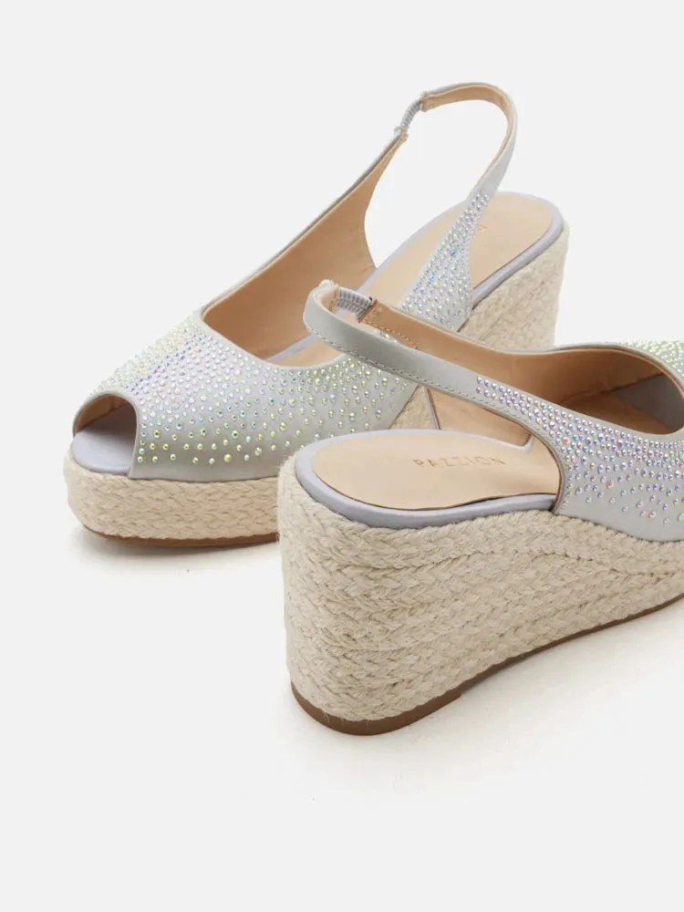 Aurelia Peep Toe Slingback Wedges