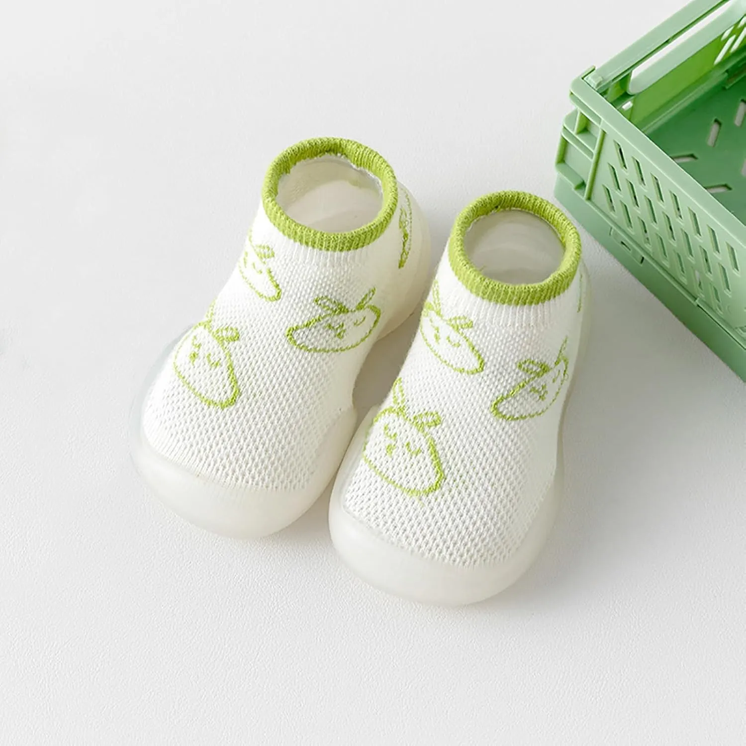 Baby Barefoot Sock Shoes Toddler Walking Shoes Infant Rubber Slippers Baby Mesh Breathable Non-Slip Sneakers