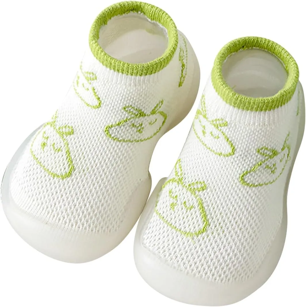 Baby Barefoot Sock Shoes Toddler Walking Shoes Infant Rubber Slippers Baby Mesh Breathable Non-Slip Sneakers