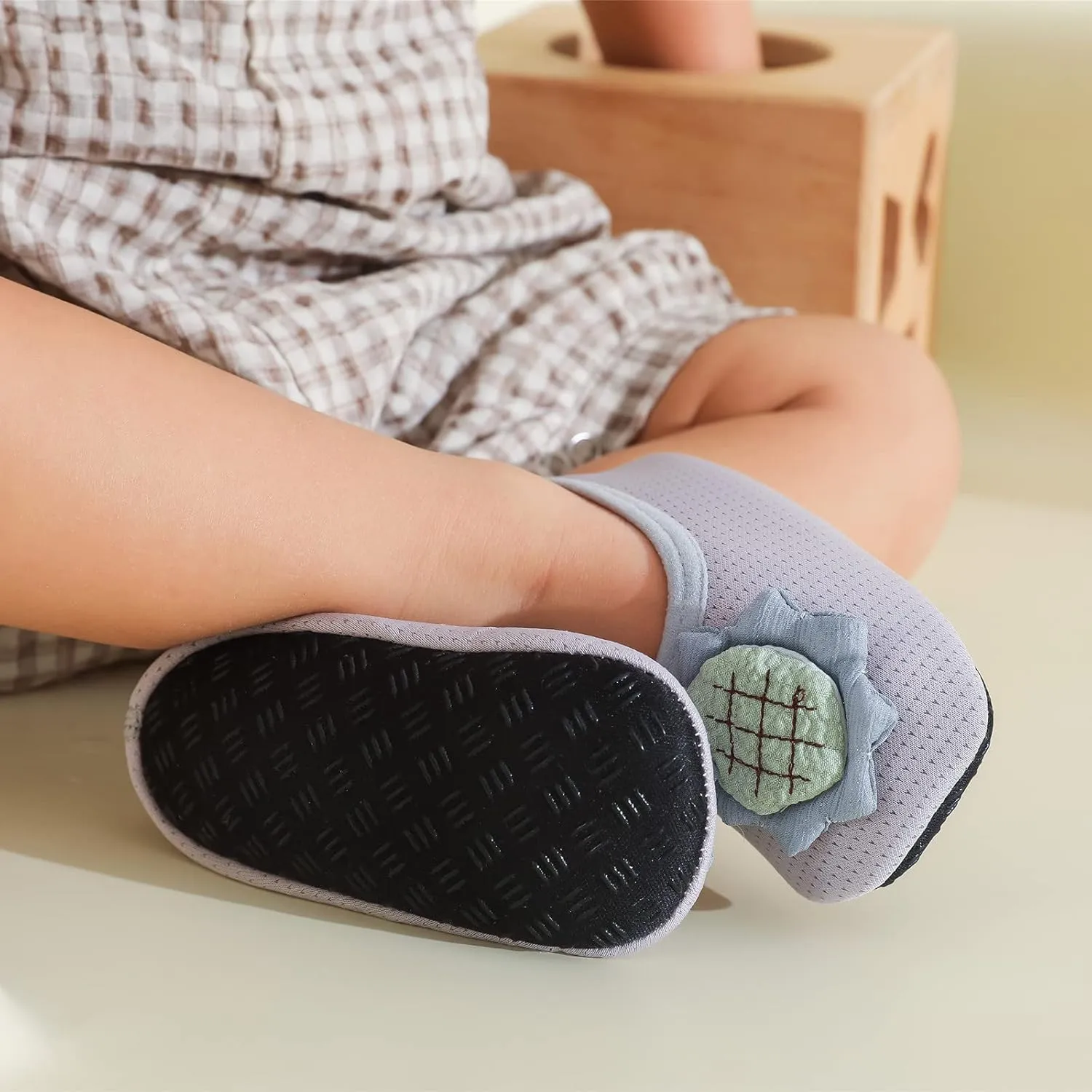 Baby Boy Shoes Socks for Children Baby Floor Floor Baby Toddler Socks Spring Soft Socks Non Shoes Flowers Mesh Gift B