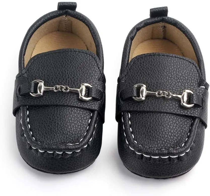 Baby Boys Oxford Shoes PU Leather Soft Sole Sneakers Anti-Slip Toddler Ankle Boots Infant Walking Shoes