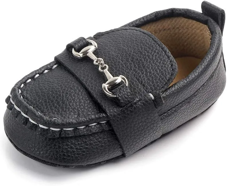 Baby Boys Oxford Shoes PU Leather Soft Sole Sneakers Anti-Slip Toddler Ankle Boots Infant Walking Shoes