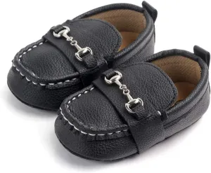 Baby Boys Oxford Shoes PU Leather Soft Sole Sneakers Anti-Slip Toddler Ankle Boots Infant Walking Shoes