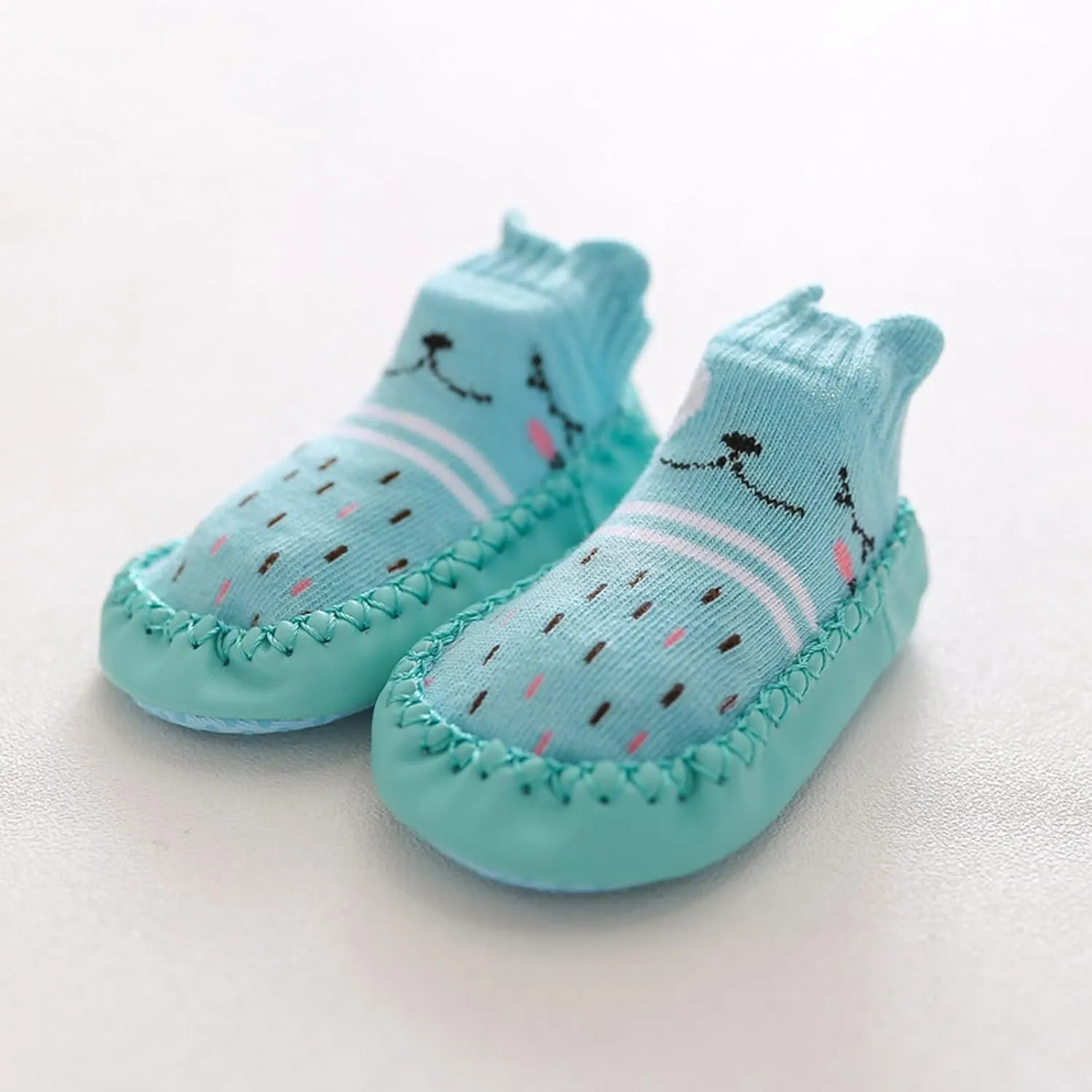 Baby Girl Shoes, 0-24 Months Newborn Baby Boys Girls Cartoon Sock Shoes Non-Slip First Walkers Shoes Black Boots
