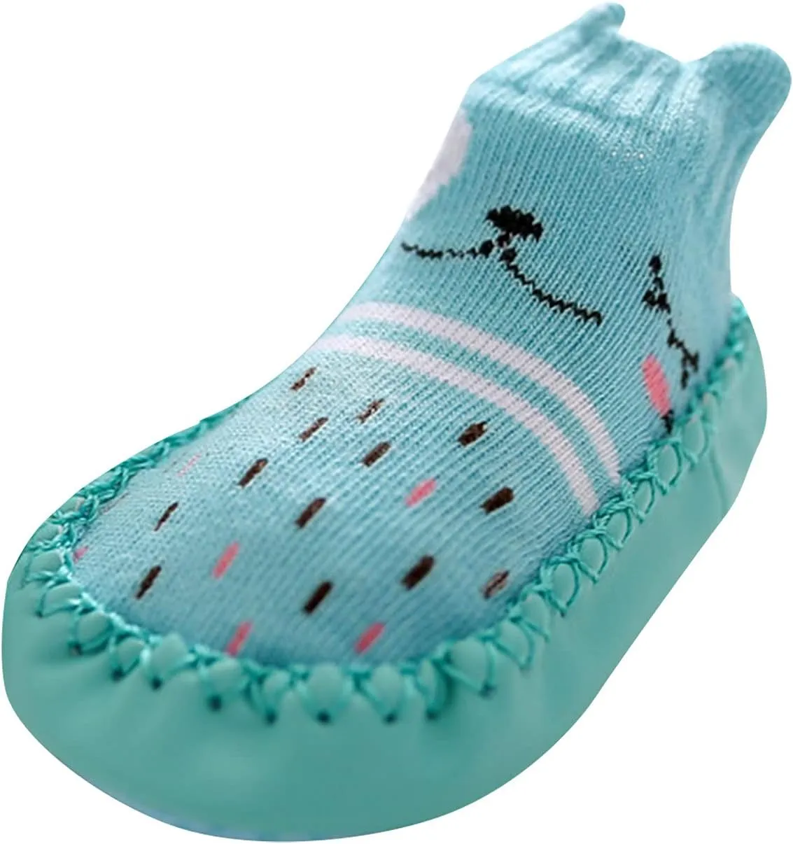 Baby Girl Shoes, 0-24 Months Newborn Baby Boys Girls Cartoon Sock Shoes Non-Slip First Walkers Shoes Black Boots