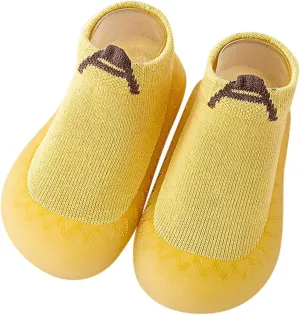 Baby Sock Shoes Infant Boys Girls Socks Shoes Toddler Fleece Warm Floor Socks Non Slip Prewalker Shoes White Shoes B