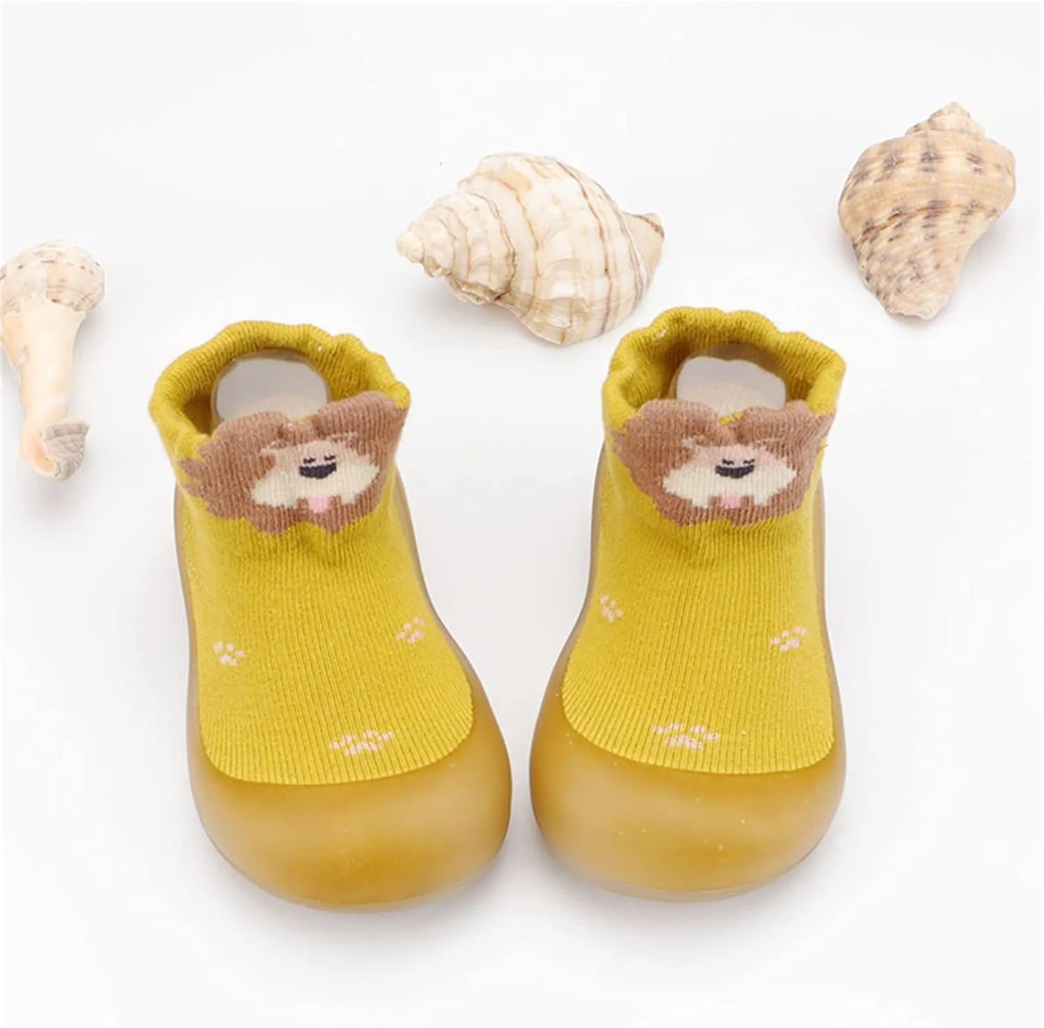 Baby Walking Sock Shoes Infant Non-Slip Breathable Slippers With Soft Rubber Sole Baby Rubber Sole Foot Rubber Sock