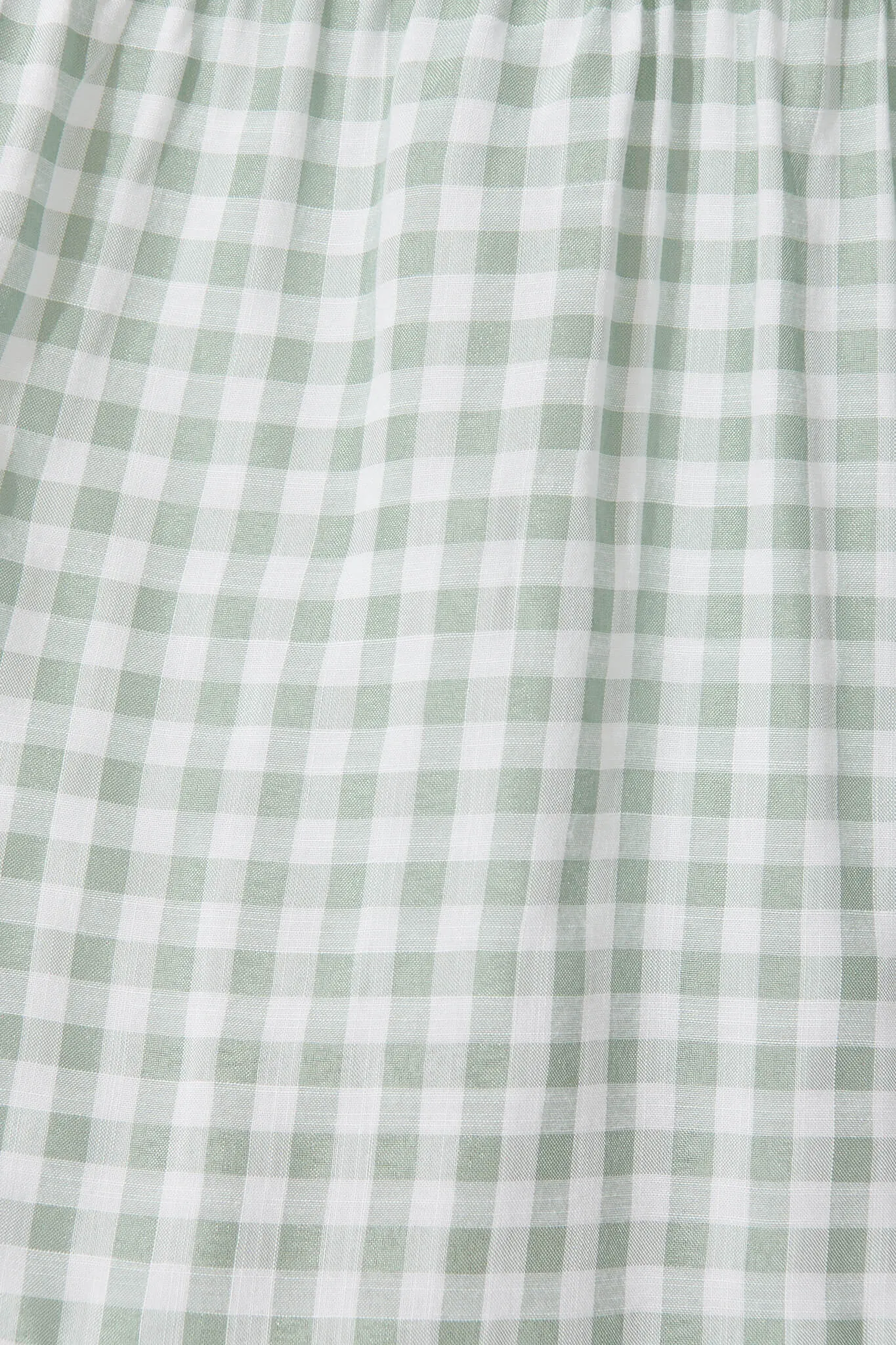 Bently Midi Dress In Green Gingham Check Cotton Blend