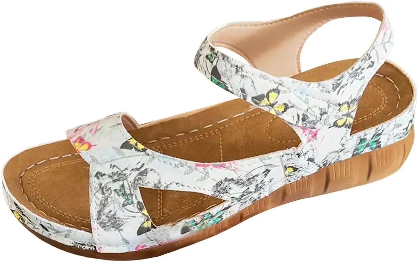Comfortable Wedge Wedges Sandals Slip on Low Heel With Arch Support for Women Spring Summer Womens Open Toe Non-slip Dressy Slip on Wedges Shoes Hiking Waterproof Comfortable Dresses Wedding