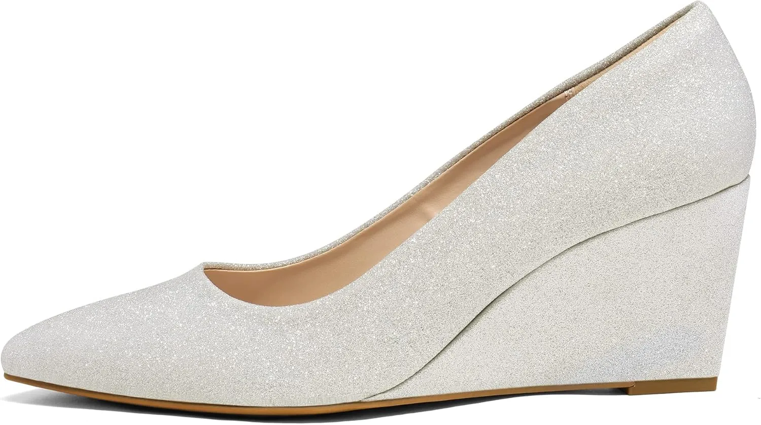 DREAM PAIRS Women's Wedges Closed Toe High Heels Dress Wedding Bride Pointed Toe Pumps Shoes