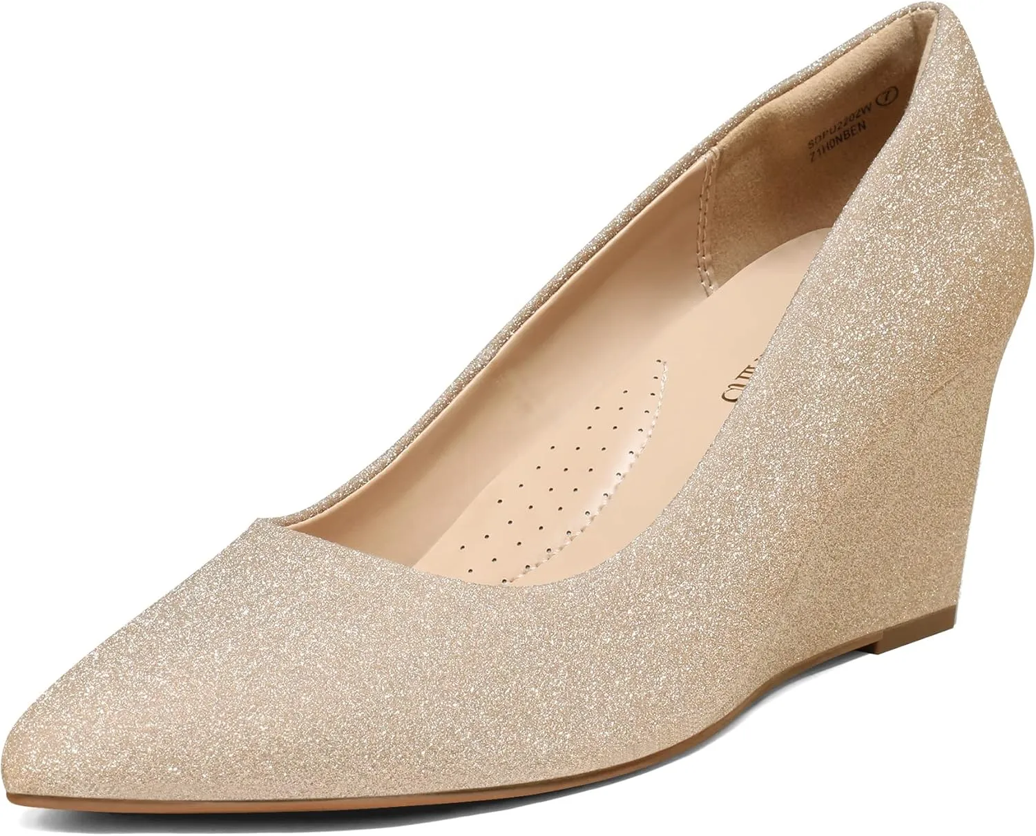 DREAM PAIRS Women's Wedges Closed Toe High Heels Dress Wedding Bride Pointed Toe Pumps Shoes