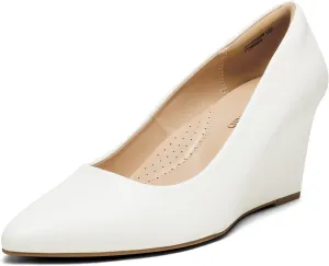 DREAM PAIRS Women's Wedges Closed Toe High Heels Dress Wedding Bride Pointed Toe Pumps Shoes