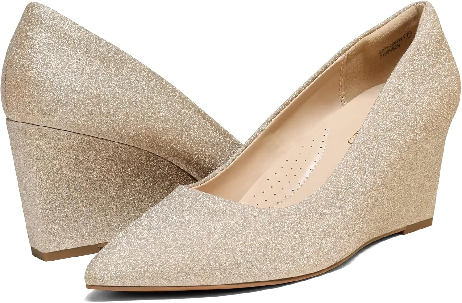 DREAM PAIRS Women's Wedges Closed Toe High Heels Dress Wedding Bride Pointed Toe Pumps Shoes