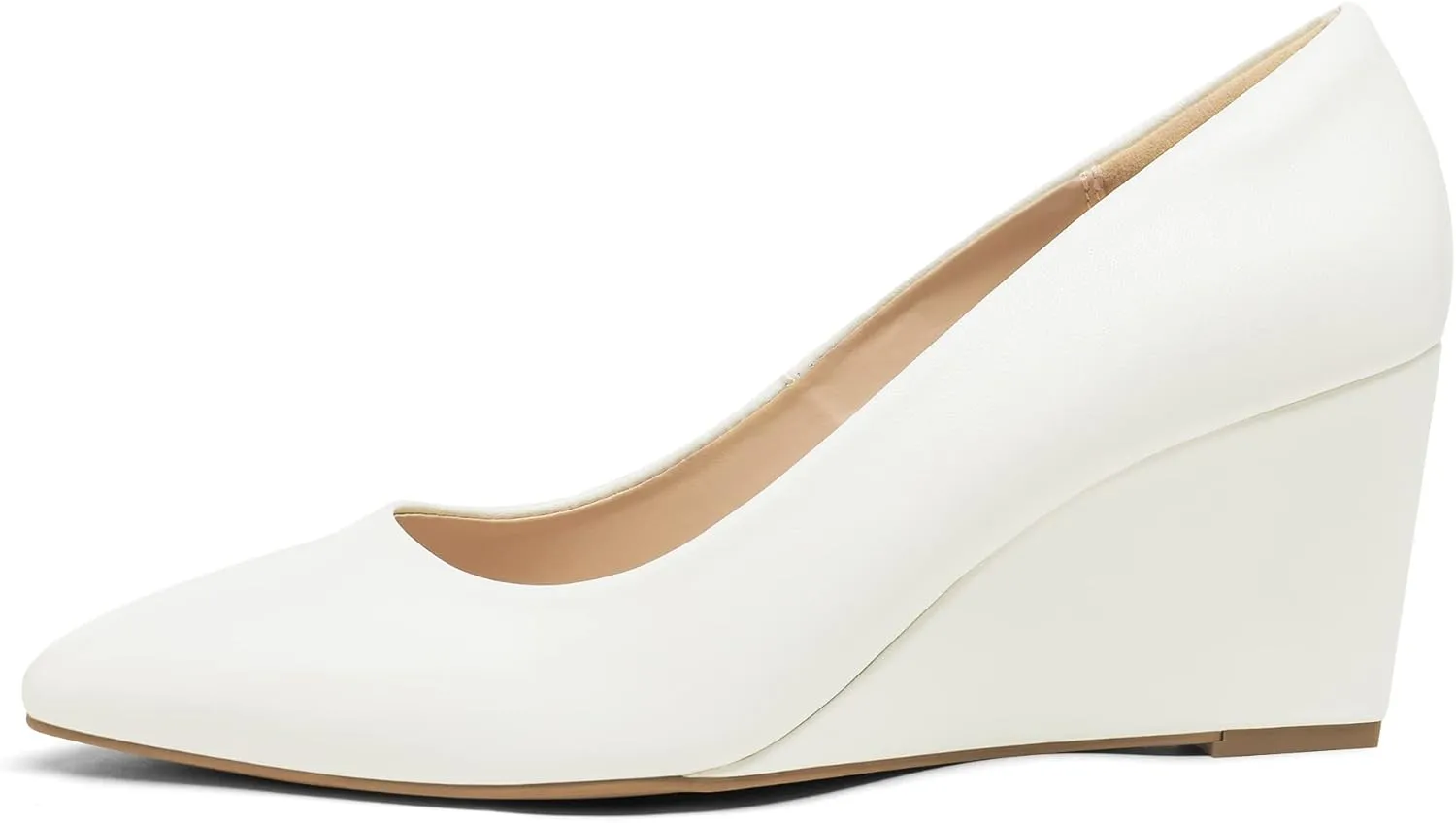 DREAM PAIRS Women's Wedges Closed Toe High Heels Dress Wedding Bride Pointed Toe Pumps Shoes