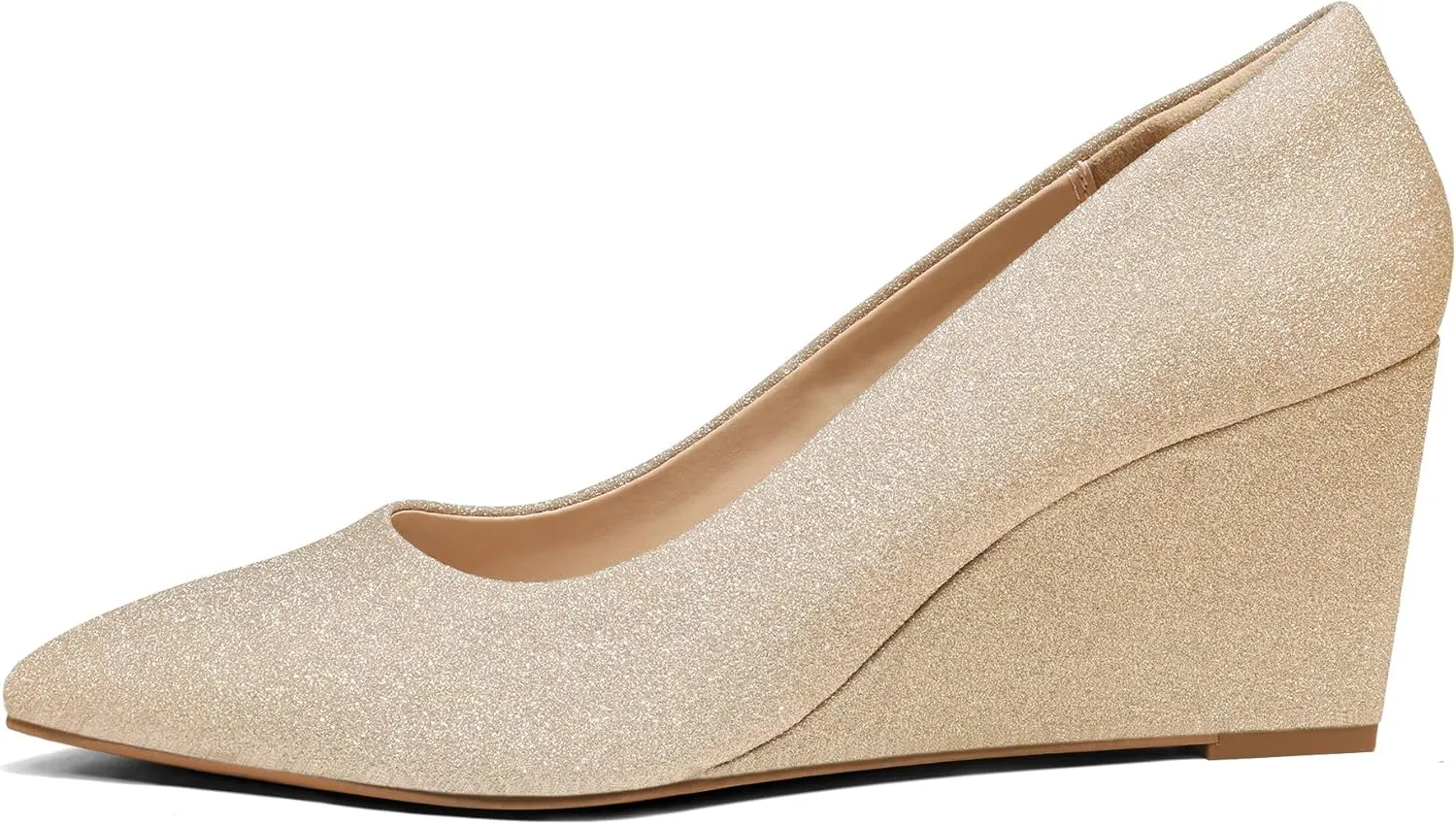 DREAM PAIRS Women's Wedges Closed Toe High Heels Dress Wedding Bride Pointed Toe Pumps Shoes