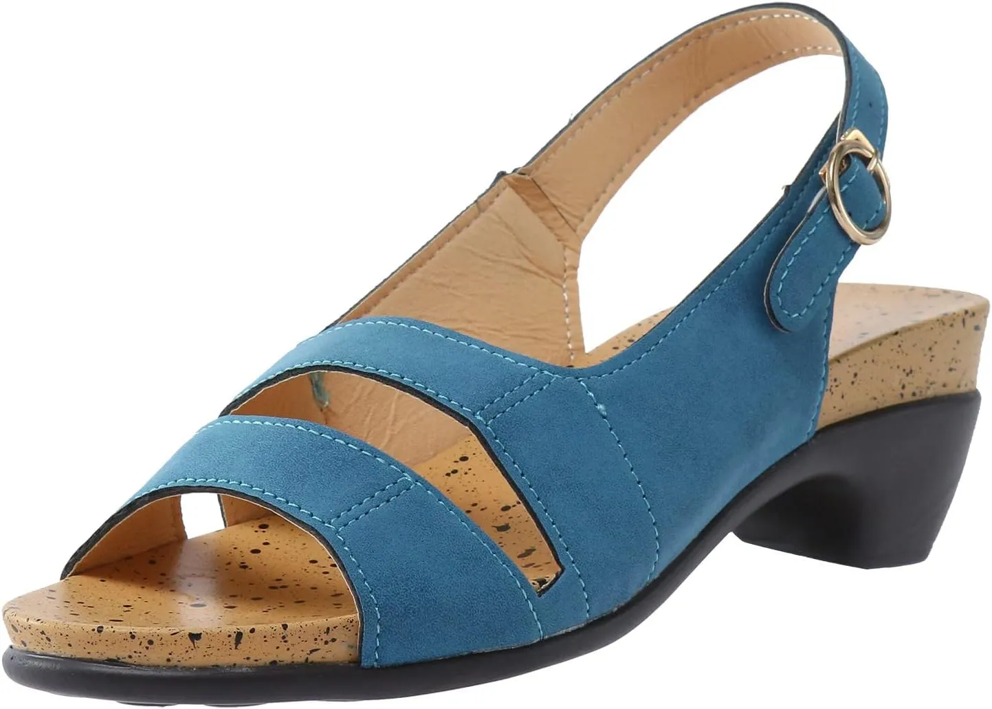 Eduavar Orthopedic Sandals for Women, Sandals Women Fashion Summer Casual Elegant Low Heel Sandals with Ankle Strap