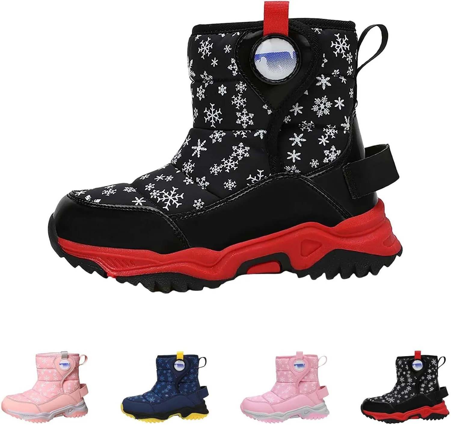 Girls Boys Snow Boots Outdoor Warm Comfortable Non Slip Mid Calf Padded Small Big Kids Winter Shoes Girls Boots Size 13