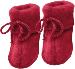 Infant Baby Warm Booties Socks with Ties, Organic Merino Wool Fleece
