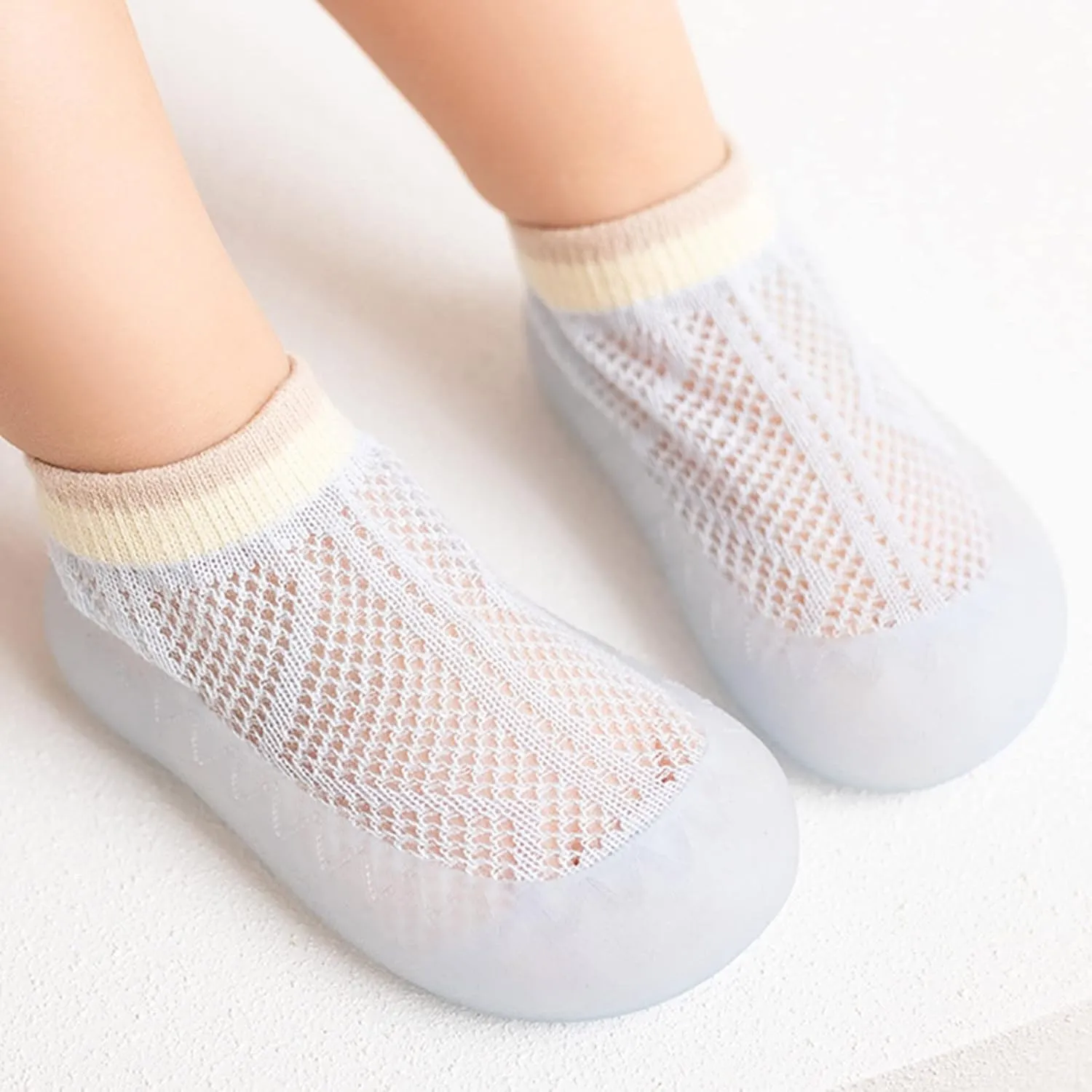 Infant Four Season Socks Shoes Sole Shoes Soft Toddler 0 to 36Months Socks Anklet Summer Solid Baby Rubber