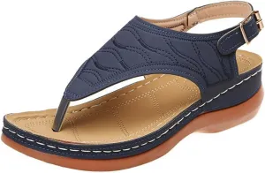 Ladmiple Womens Sandals Comfortable Causal Summer Flip Flops Arch Support Beach Roman Open Toe Wedges Orthopedic Sandal