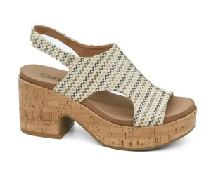 Miss Carley Tan Multi Wedges - Corkys