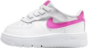 Nike Force 1 Low EasyOn Baby/Toddler Shoes (FN0236-102, White/Laser Fuchsia) Size 4