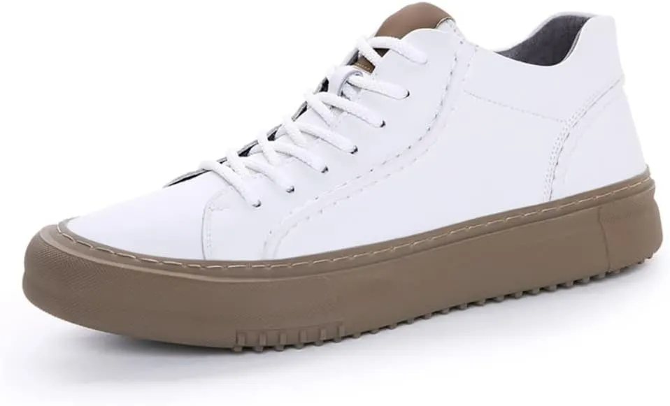 Outdoor Sport Sneakers for Men Leather Upper Lace Up Leather Elastic Sole Casual Sneaker Tenis para Hombre Designer Skate Shoes