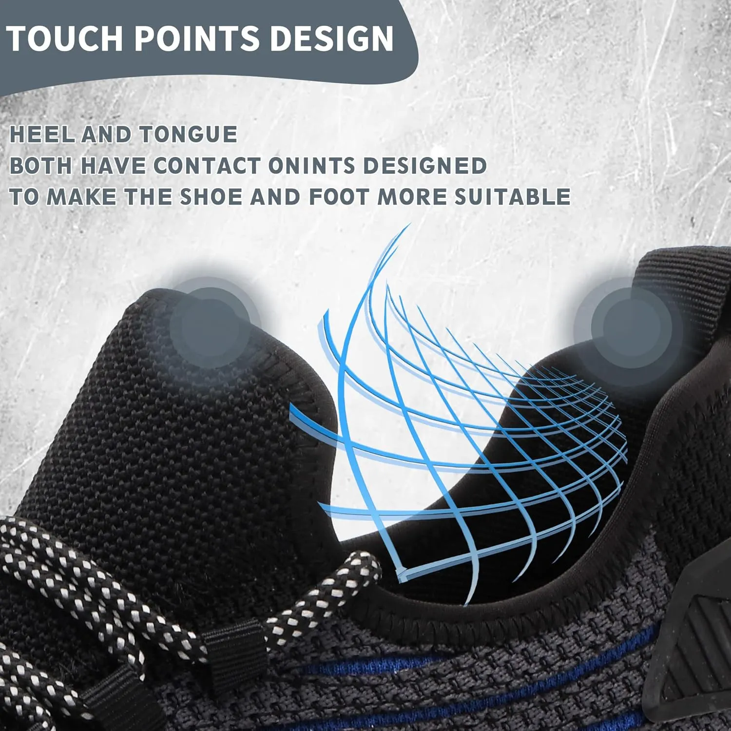Safety Shoes Steel Toe Shoes for Men Women Breathable Safety Work Sneakers Lightweight Comfortable Proof Slip Resistant Fashion Sneakers Air Cushion Construction Industrial Shoes