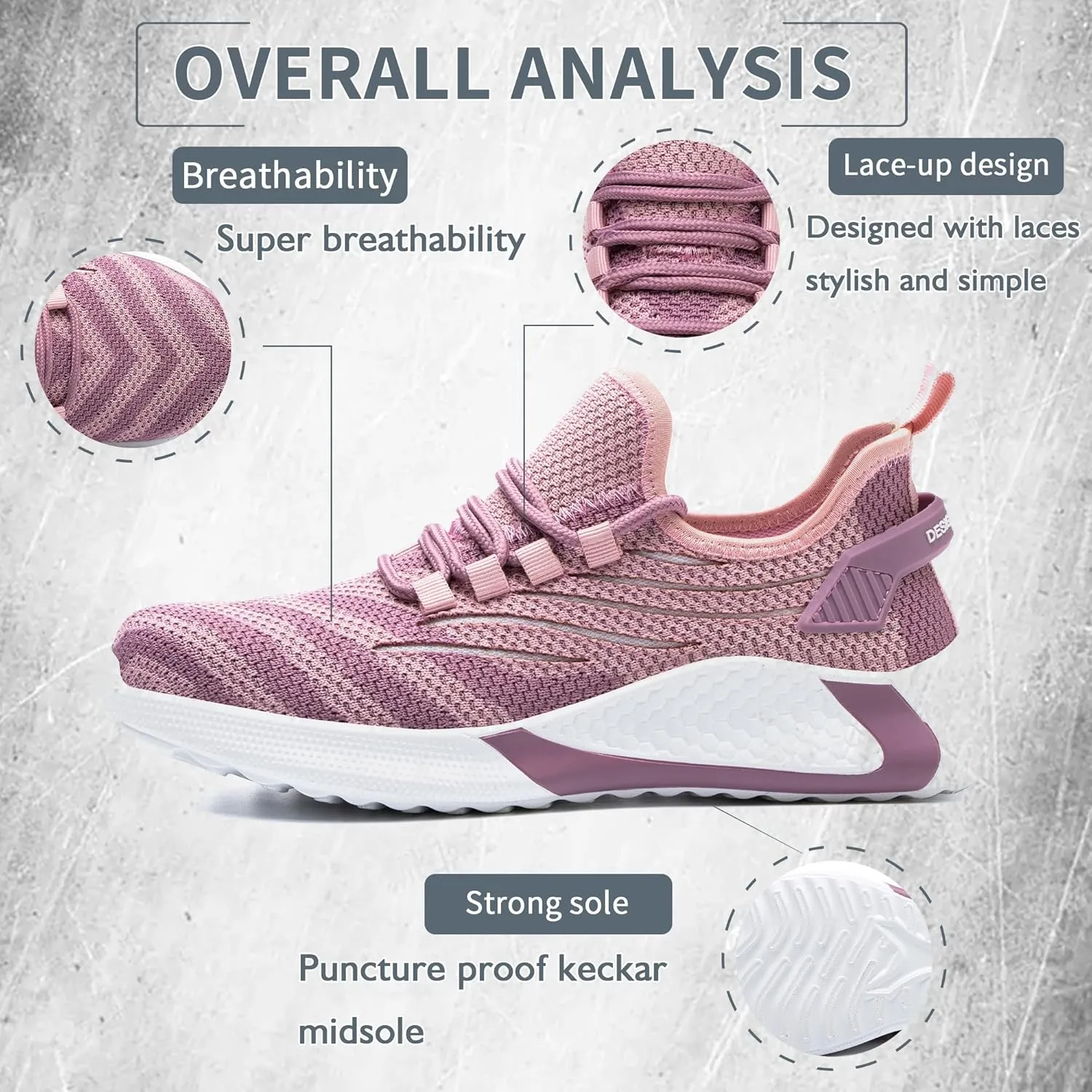 Safety Shoes Steel Toe Shoes for Men Women Breathable Safety Work Sneakers Lightweight Comfortable Proof Slip Resistant Fashion Sneakers Air Cushion Construction Industrial Shoes