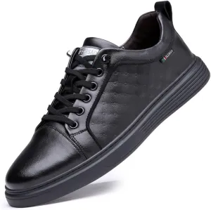 Sneakers for Men Leather Upper Outdoor Sport Lace Up Leather Elastic Sole Casual Sneaker Tenis para Hombre Designer Skate Shoes