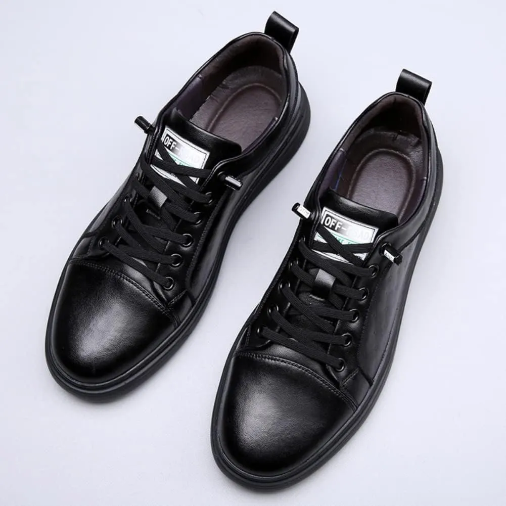 Sneakers for Men Leather Upper Outdoor Sport Lace Up Leather Elastic Sole Casual Sneaker Tenis para Hombre Designer Skate Shoes