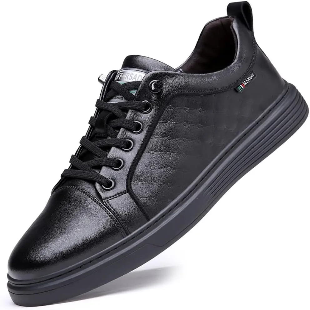 Sneakers for Men Leather Upper Outdoor Sport Lace Up Leather Elastic Sole Casual Sneaker Tenis para Hombre Designer Skate Shoes