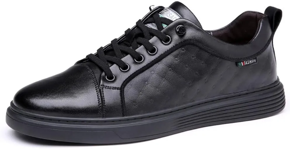 Sneakers for Men Leather Upper Outdoor Sport Lace Up Leather Elastic Sole Casual Sneaker Tenis para Hombre Designer Skate Shoes