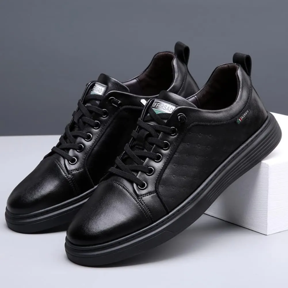 Sneakers for Men Leather Upper Outdoor Sport Lace Up Leather Elastic Sole Casual Sneaker Tenis para Hombre Designer Skate Shoes