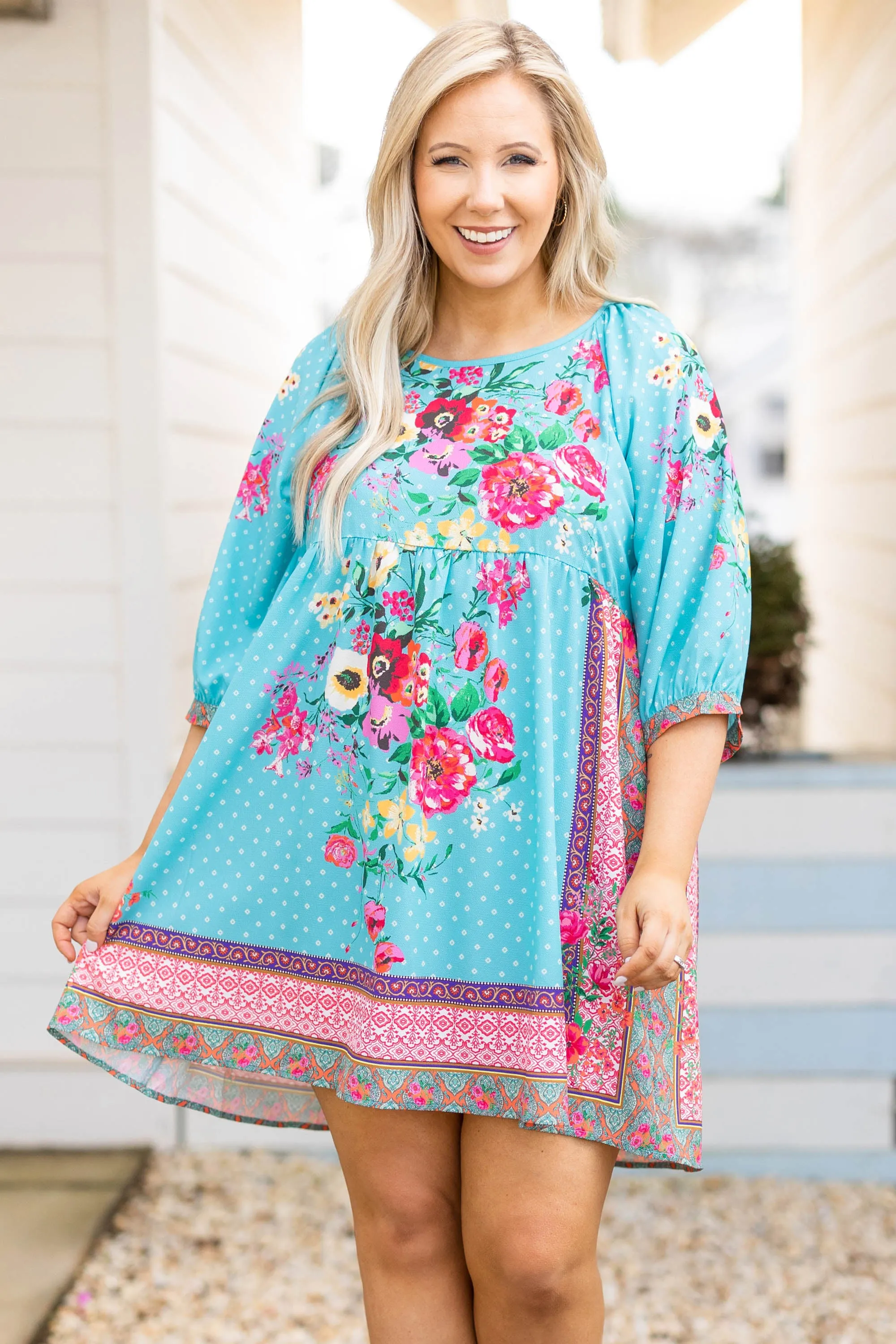 The Beauty Is On Me Dress, Mint Mix