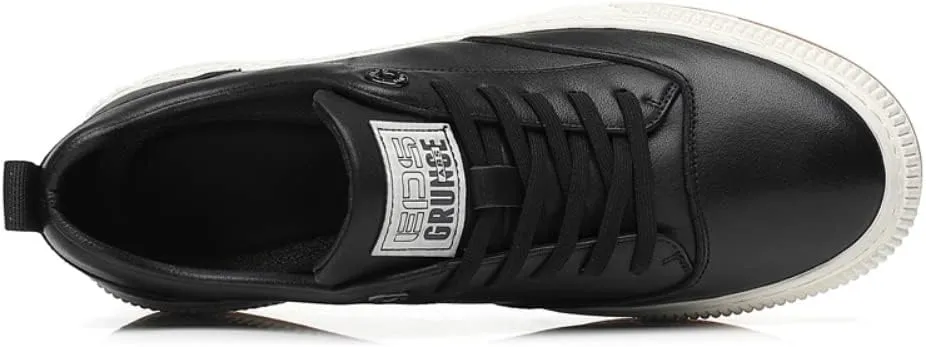 White Outdoor Sport Sneakers for Men Leather Upper Lace Up Leather Elastic Sole Casual Sneaker Tenis para Hombre Designer Skate Shoes
