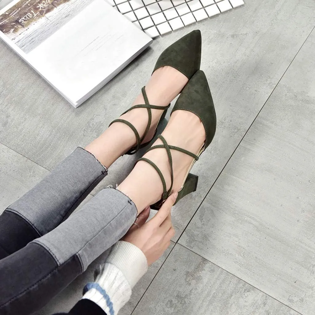 Women's Fashion Casual Pointed Toe Square Heel Wedding Shoes High Heel Sandals Wedges Sandals for Women Dress