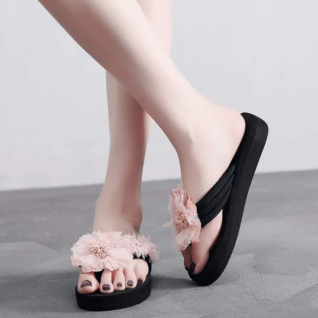 Womens Fashion Orthotic Flip Flops flop Slip-on Toe Women Flower Fashion Open Color Slipper Flip- Shoes Wedges Women's