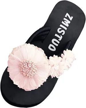 Womens Fashion Orthotic Flip Flops flop Slip-on Toe Women Flower Fashion Open Color Slipper Flip- Shoes Wedges Women's
