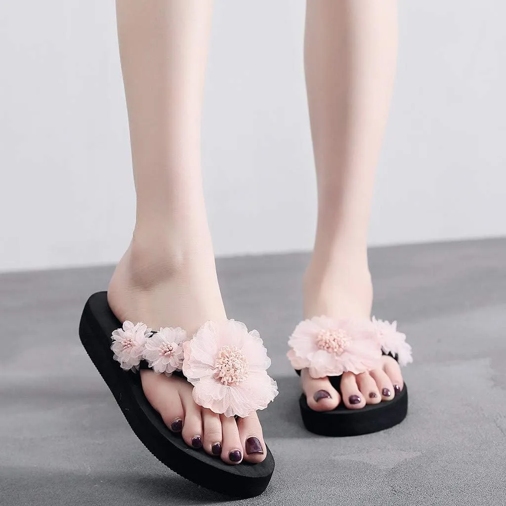 Womens Fashion Orthotic Flip Flops flop Slip-on Toe Women Flower Fashion Open Color Slipper Flip- Shoes Wedges Women's