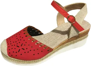 Women's Platform & Wedge Sandals Summer Closed Toe Hollow Out Orthopedic Shoes Comfort Breathable Slip On Summer Sandals with Adjustable Buckle Ankle Strap