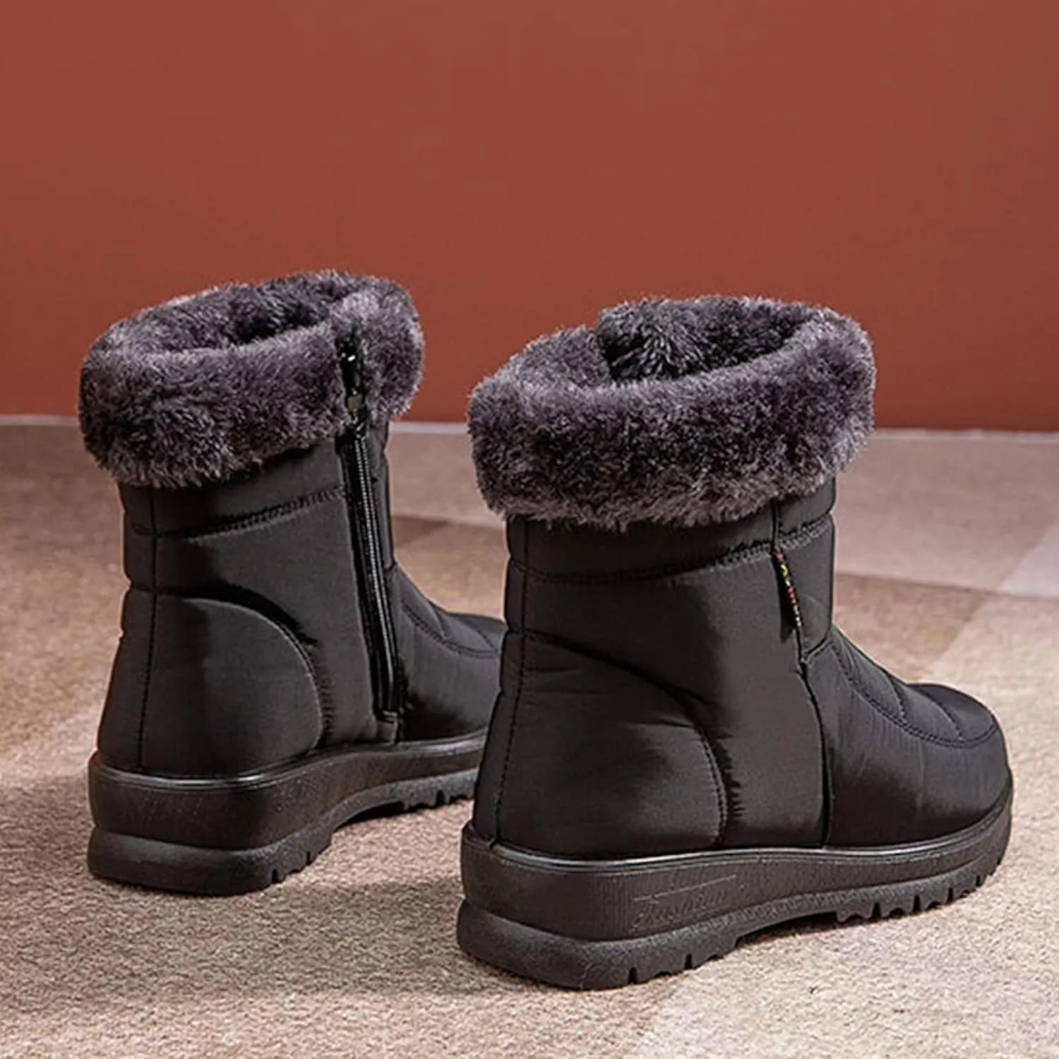 ZBYY Snow Boots for Women,Winter Fur Lined Warm Ankle Boots Slip On Waterproof Outdoor Booties Comfortable Shoes for Women