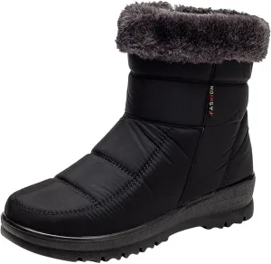 ZBYY Snow Boots for Women,Winter Fur Lined Warm Ankle Boots Slip On Waterproof Outdoor Booties Comfortable Shoes for Women