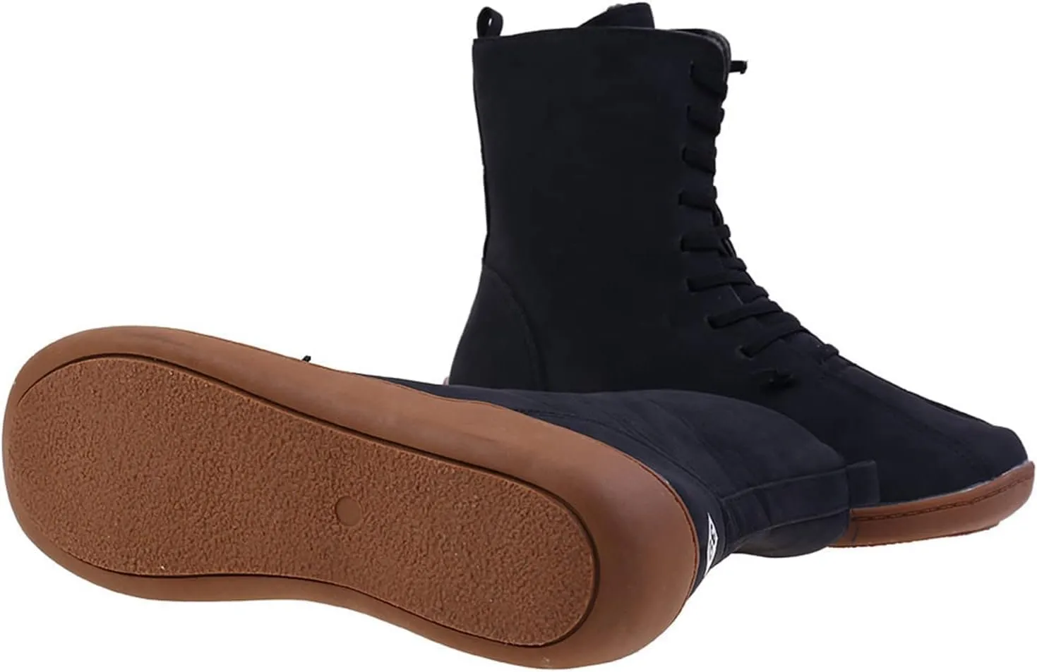 ZBYY Womens Winter Snow Boots with Warm Comfortable Outdoor Waterproof Anti-Slip Shoes Leather Zipper Flat Booties